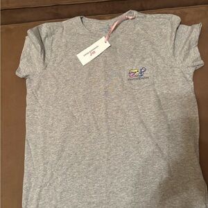Vineyard Vines Heather Gray Tee with Logo